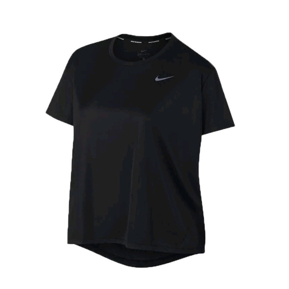 Nike Running Shirt Womens Size 1X Short Activewear Training Top DriFit Black NWT